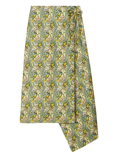 Tory Burch printed asymmetric skirt - Blue - zdjęcie produktu nr 1