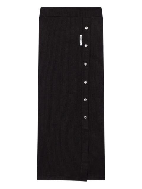 GCDS button ribbed midi skirt - Black - zdjęcie produktu nr 2