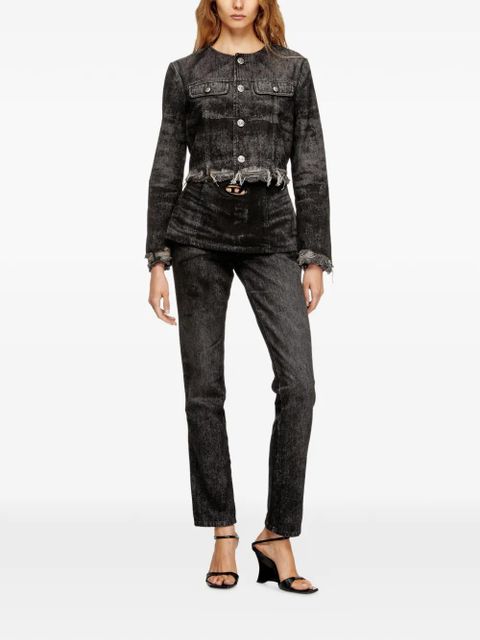 Diesel frayed-hem denim jacket - Grey - zdjęcie produktu nr 2