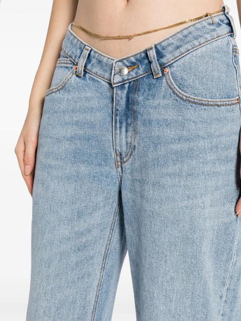 Alexander Wang cable-chain link cotton straight jeans - Blue