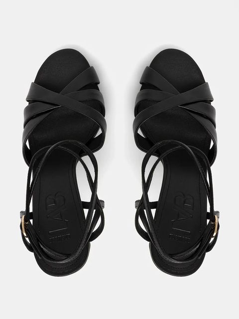 Answear.LAB sandały skórzane kolor czarny