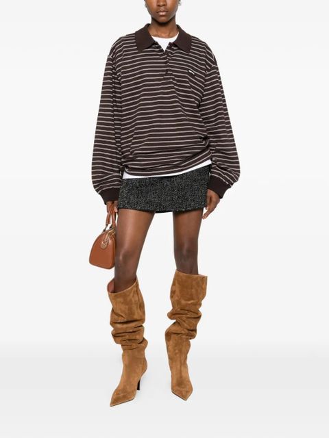 ROTATE BIRGER CHRISTENSEN long-sleeve polo shirt - Brown