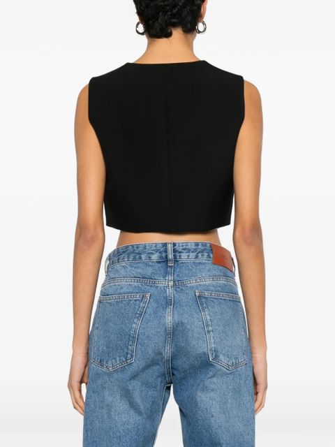 SANDRO corset V-neck waistcoat - Black