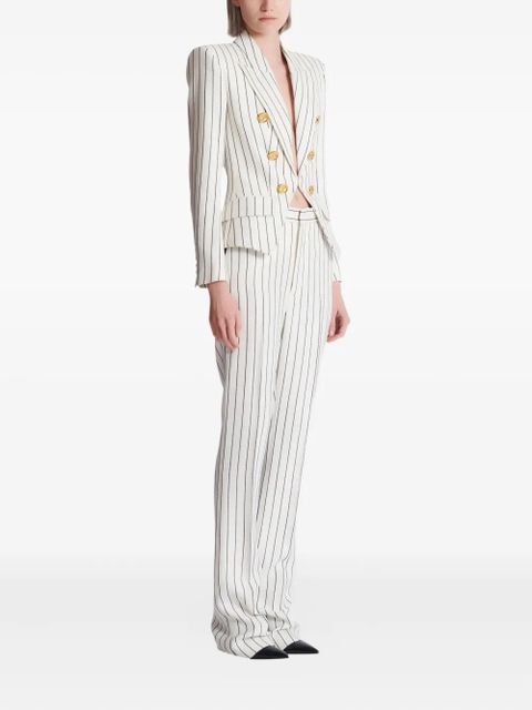 Balmain six-button pinstripe blazer - White - zdjęcie produktu nr 2