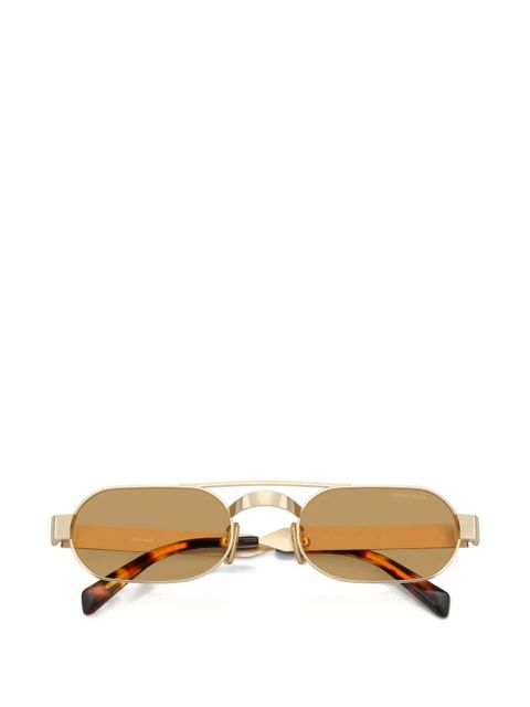 Miu Miu Eyewear geometric-frame sunglasses - Gold