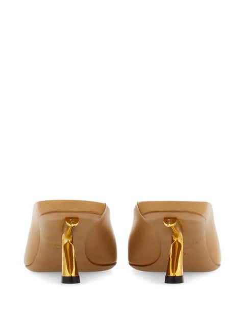 Ferragamo Sculptural heel mule - Neutrals