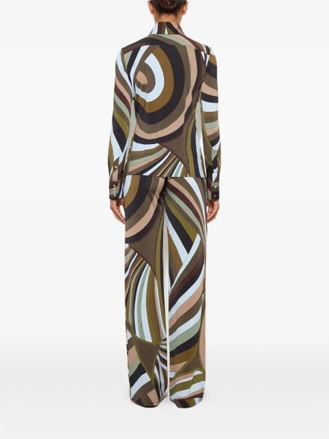 PUCCI Iride-print trousers - Brown