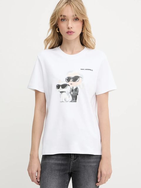 Karl Lagerfeld t-shirt bawełniany IKON - zdjęcie produktu nr 2
