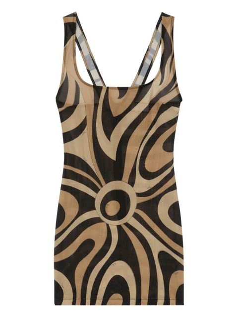 PUCCI Marmo-print square-neck mini dress - Black - zdjęcie produktu nr 1