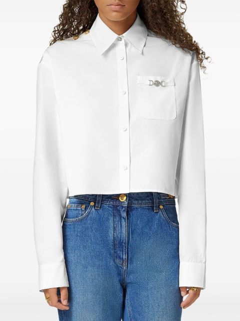 Versace Chain Stripes cropped shirt - White - zdjęcie produktu nr 2