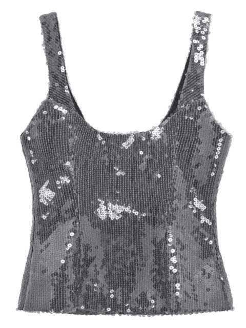 16Arlington Devereau sequin-embellished top - Silver - zdjęcie produktu nr 2