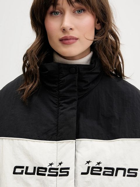 Guess Jeans kurtka kolor czarny przejściowa oversize W5BL11 WGYL2 - zdjęcie produktu nr 2