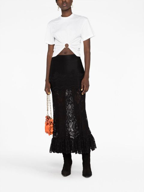 Rabanne gathered cotton T-shirt - White - zdjęcie produktu nr 2