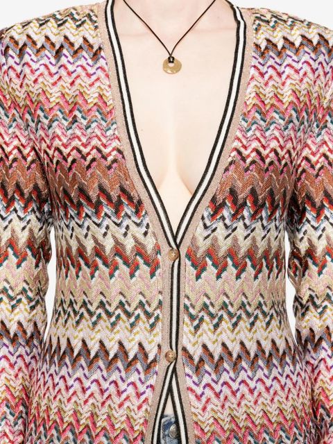 Missoni zigzag-pattern cardi-coat - Pink
