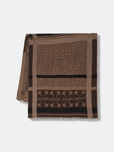 Joop! szalik damski kolor brązowy wzorzysty 30048452 - zdjęcie produktu nr 1