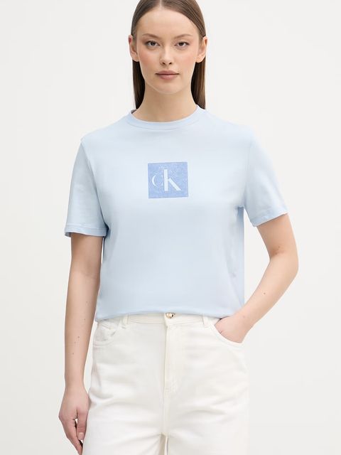 Calvin Klein Jeans t-shirt damski bawełniany - zdjęcie produktu nr 2