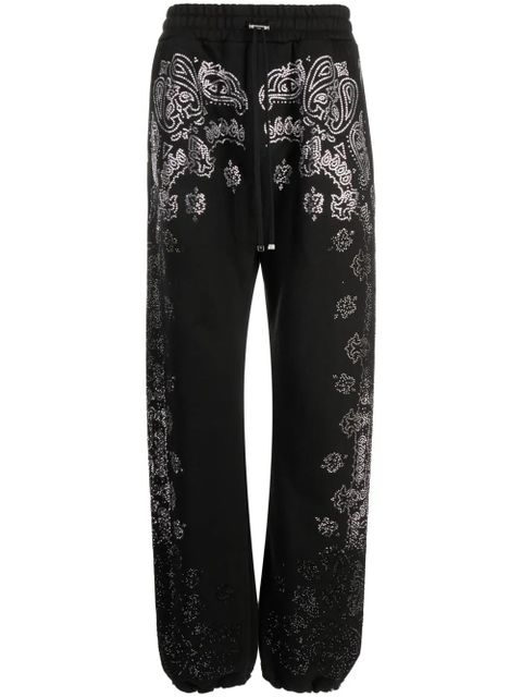 AMIRI crystal-embellished bandana track pants - Black - zdjęcie produktu nr 1