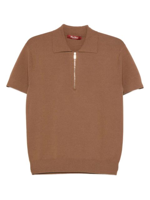Max Mara zip-neck short-sleeve top - Brown - zdjęcie produktu nr 1