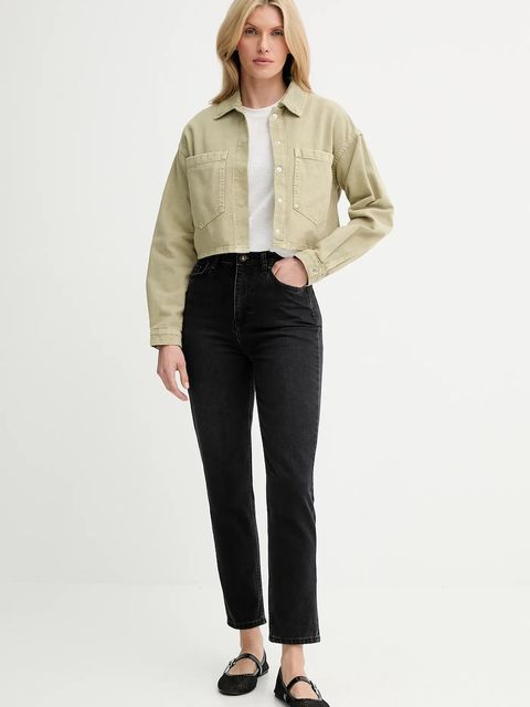 Answear.LAB kurtka jeansowa kolor zielony przejściowa oversize - zdjęcie produktu nr 2