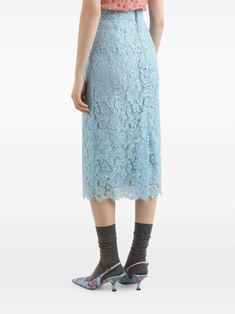 Dolce & Gabbana lace midi skirt - Blue