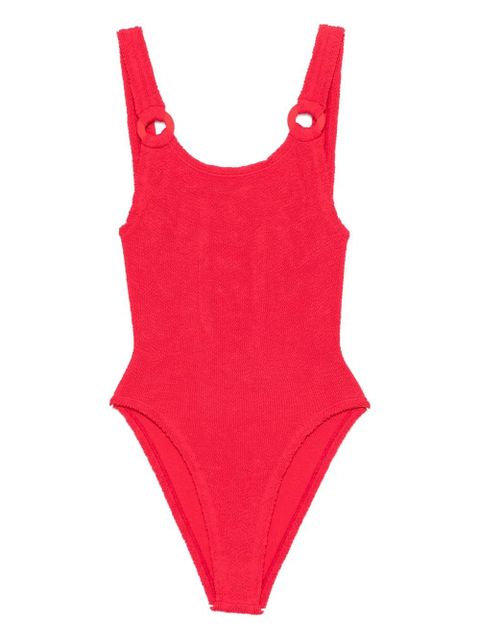 Hunza G Domino hoop-detail swimsuit - Red - zdjęcie produktu nr 1