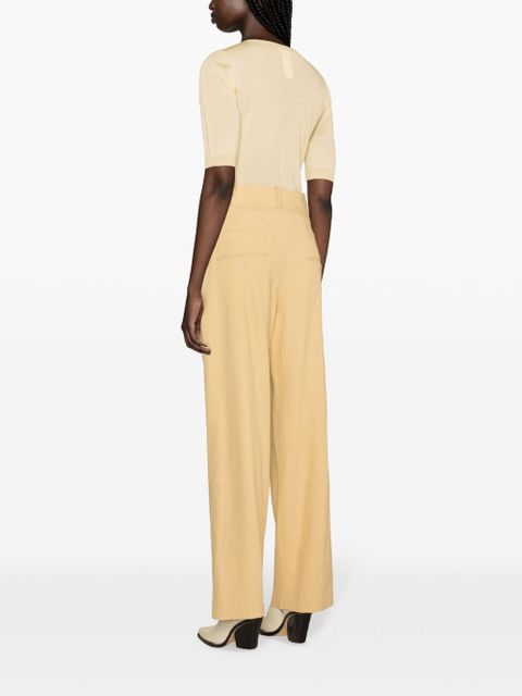 ISABEL MARANT Staya straight-leg trousers - Brown