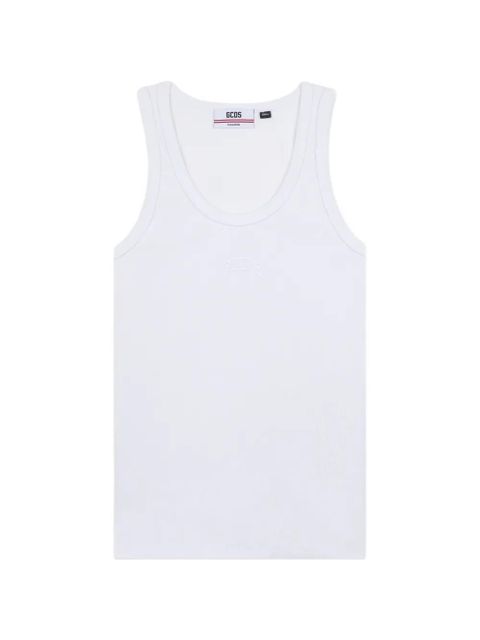 GCDS logo-embroidery tank top - White - zdjęcie produktu nr 1