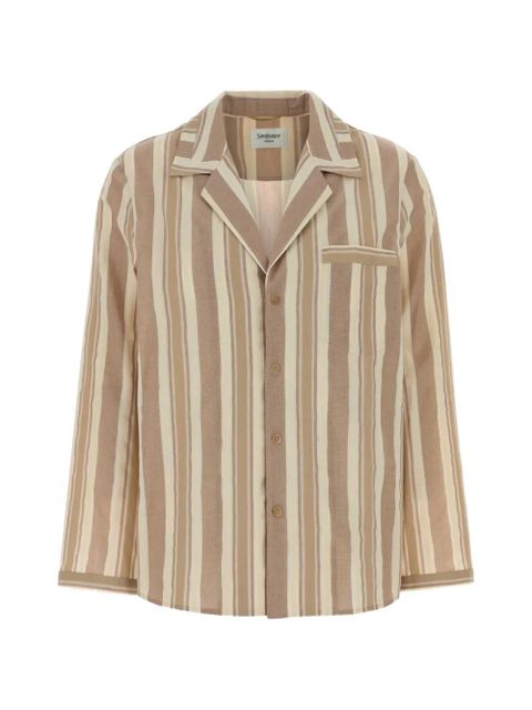 Saint Laurent striped shirt - Neutrals - zdjęcie produktu nr 1