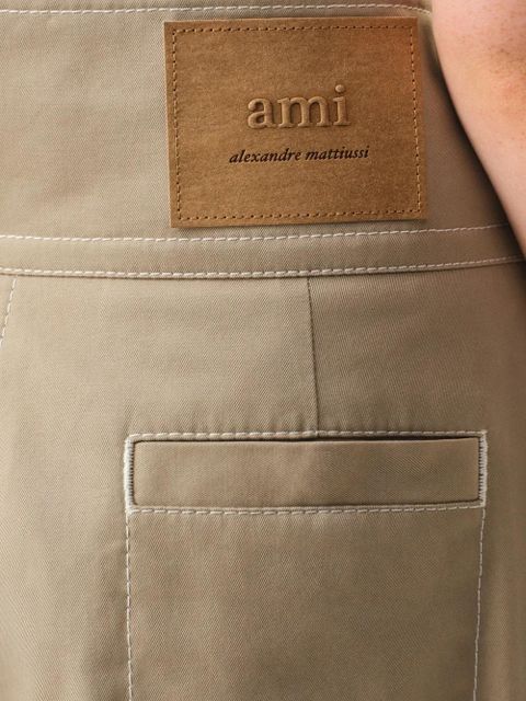 AMI Paris wrapped belted trousers - Neutrals