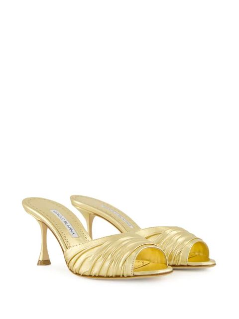 Manolo Blahnik 70mm Pirua sandals - Gold - zdjęcie produktu nr 2