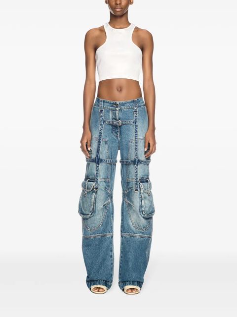 Off-White ribbed crop top