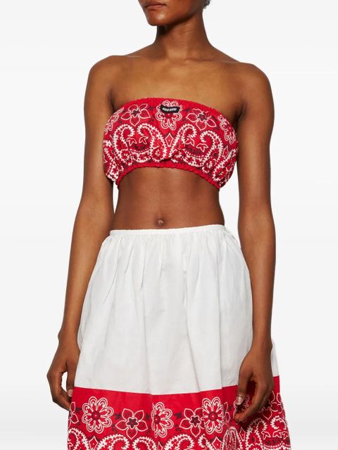 Miu Miu bandana-print top - Red