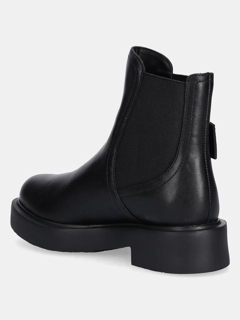 Love Moschino sztyblety skórzane damskie kolor czarny na platformie JA24054G1NIAX000