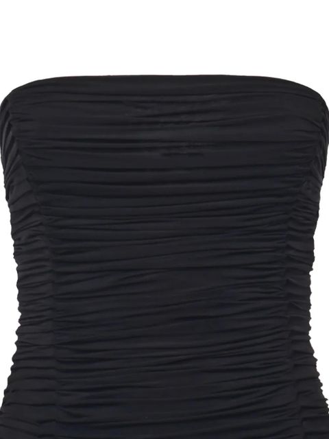 Magda Butrym ruffled strapless dress - Black