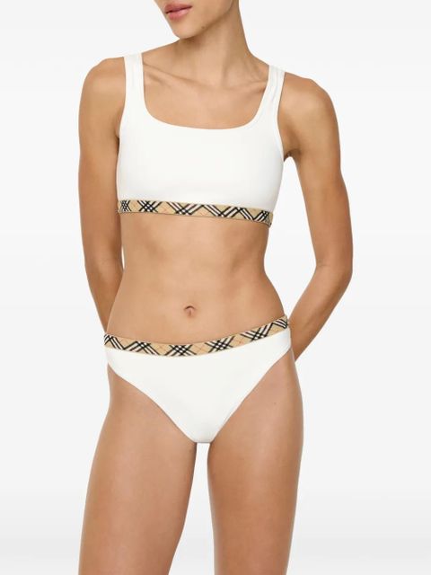 Burberry Check-trim bikini top - White - zdjęcie produktu nr 2