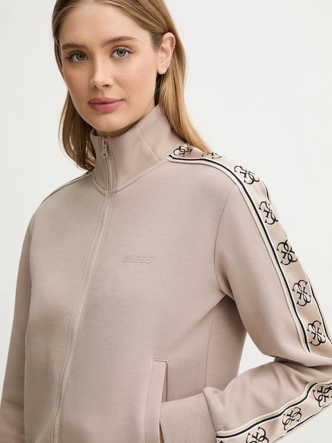 Guess bluza BRITNEY damska kolor beżowy z aplikacją V2YQ16 KB3P2