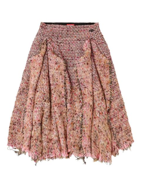 Diesel bouclé frayed asymmetrical skirt - Pink - zdjęcie produktu nr 1