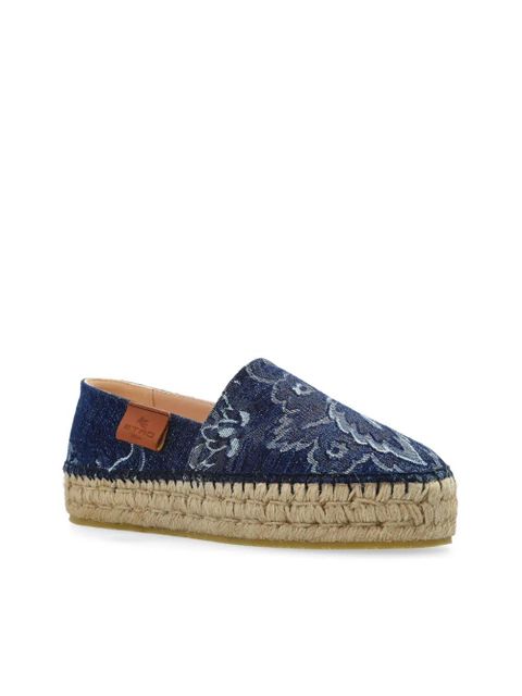 ETRO denim platform espadrilles - Blue