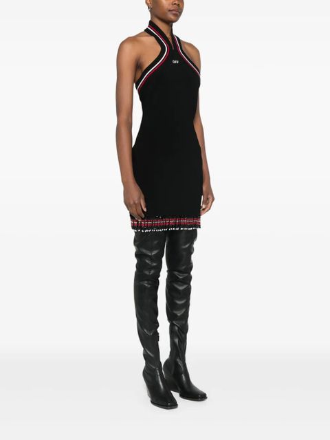 Off-White crossover-straps mini dress - Black