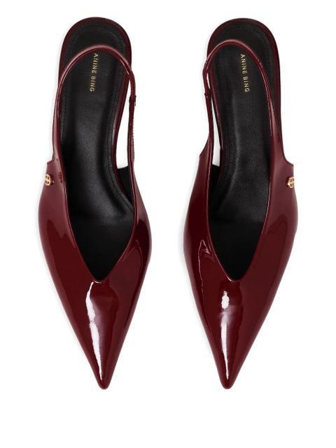 ANINE BING 50mm Hilda pumps - Red