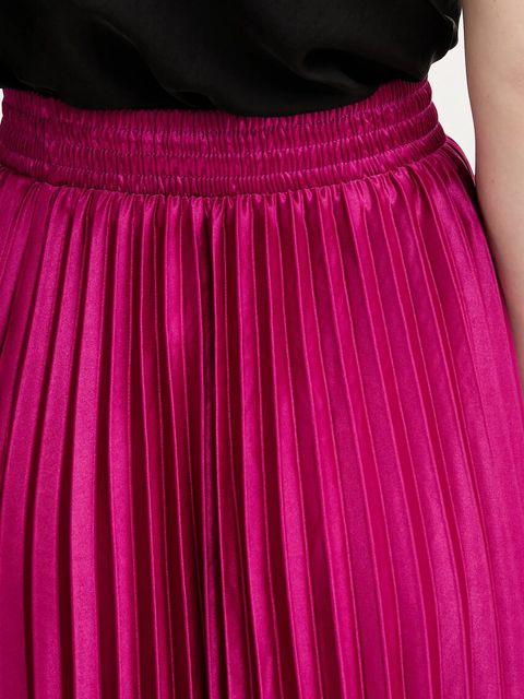 Answear.LAB spódnica kolor różowy maxi rozkloszowana