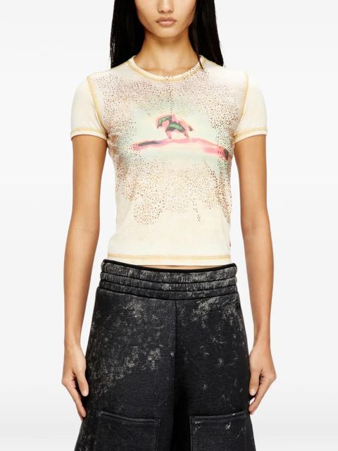 Diesel graphic print T-shirt - Neutrals