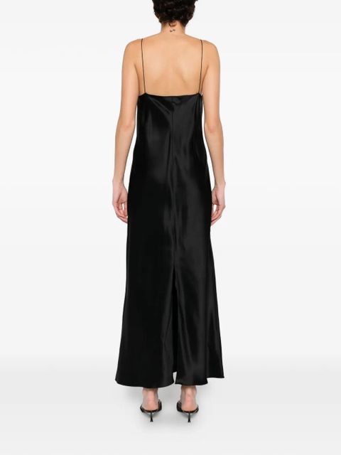 KHAITE Taja V-neck strap dress - Black