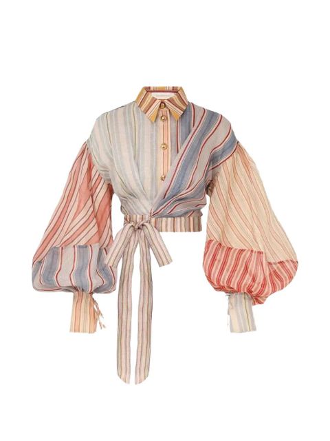 ZIMMERMANN Rebellion striped blouse - Blue - zdjęcie produktu nr 1