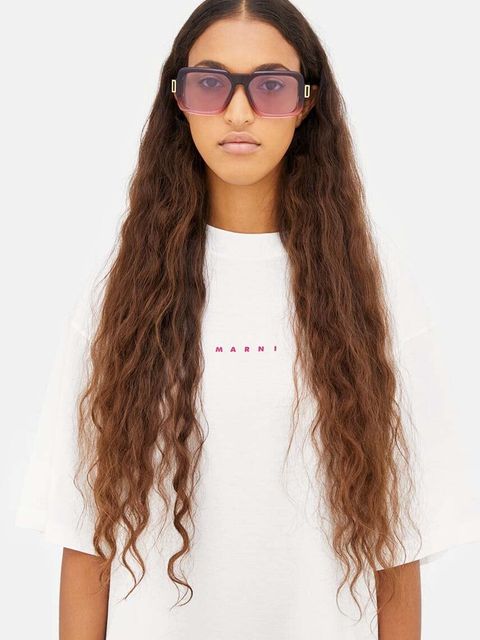 Marni okulary przeciwsłoneczne Zamalek Faded Burgundy damskie kolor różowy EYMRN00054.004.LCS - zdjęcie produktu nr 1