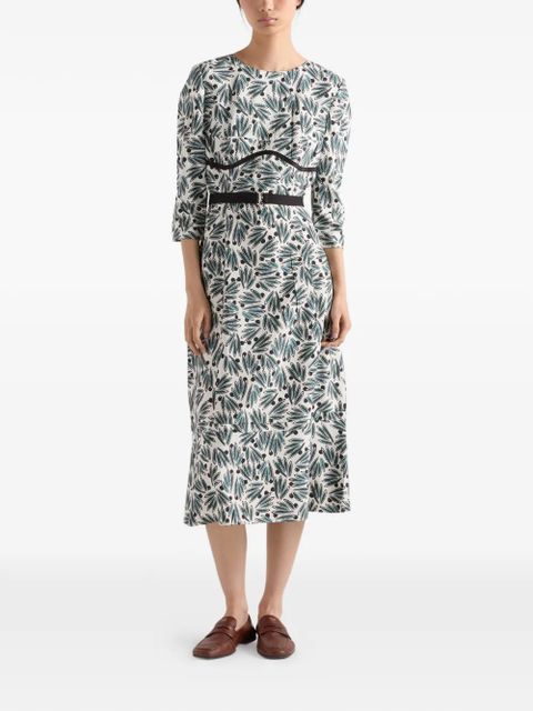 Prada printed pongé dress - Neutrals - zdjęcie produktu nr 2