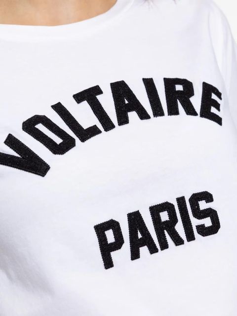 Zadig&Voltaire logo-embroidered t-shirt - White