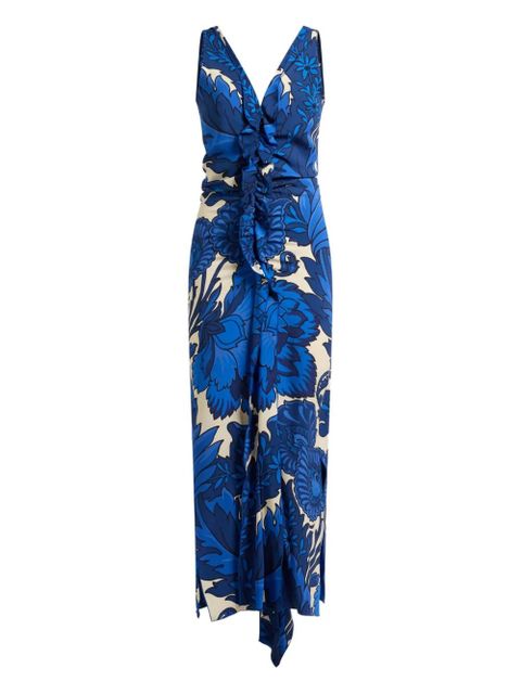 ETRO floral-print midi dress - Blue - zdjęcie produktu nr 1