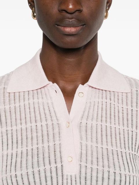 Max Mara ribbed-knit polo shirt - Pink