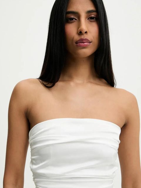 Answear.LAB sukienka kolor biały mini rozkloszowana